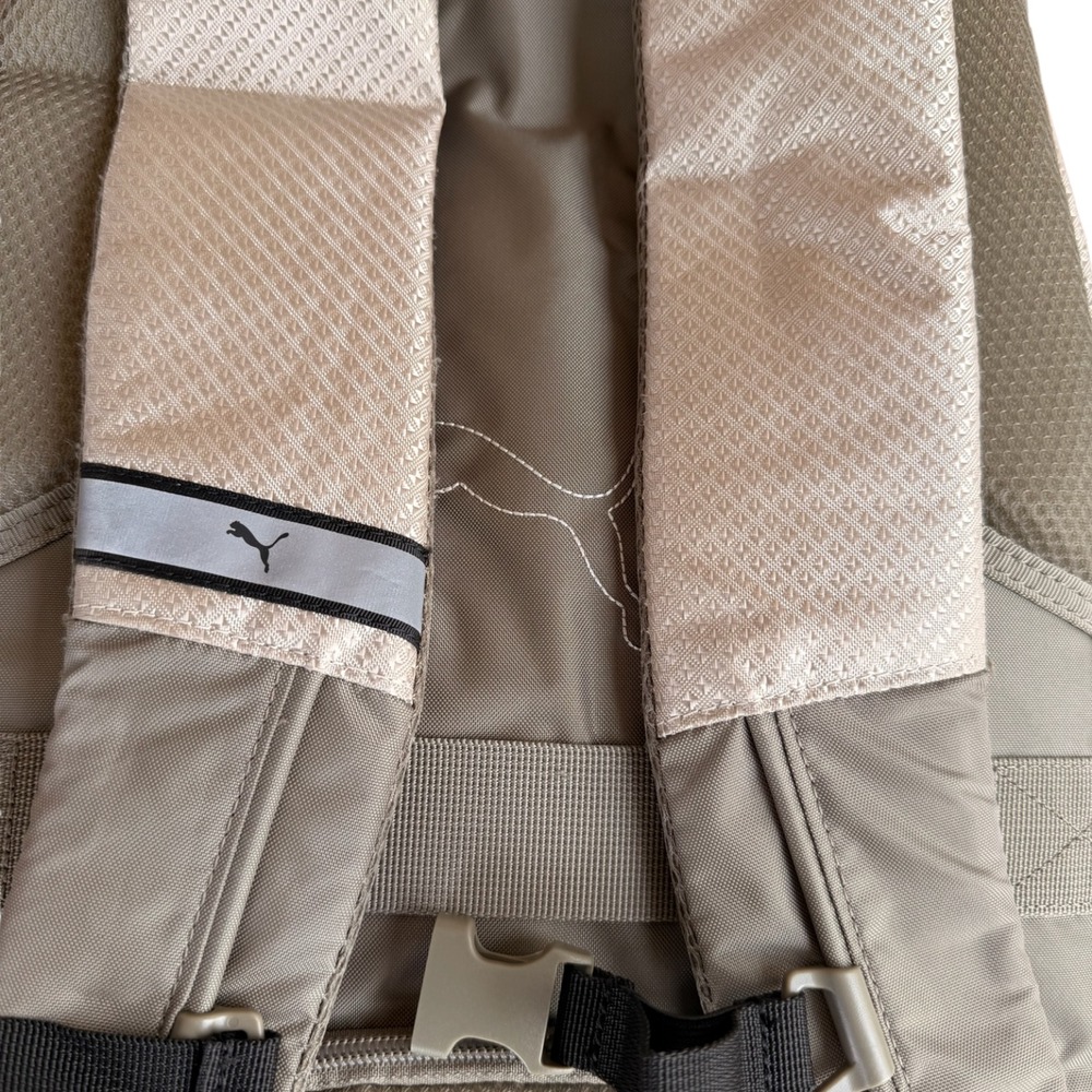 Puma Challenger 2 Backpack Multiple Pockets Adjustable Reflective Straps Tan - Picture 14 of 16